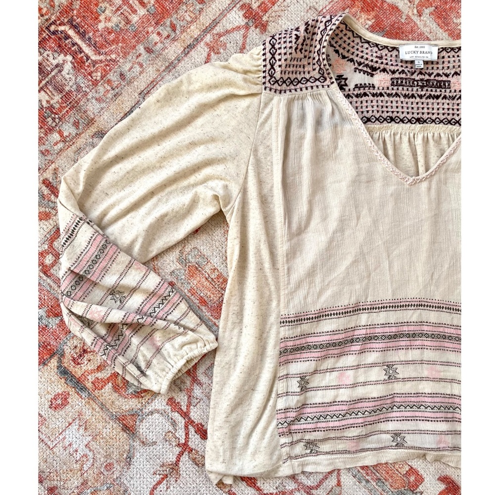 * Lucky Brand Boho Flowy Top *